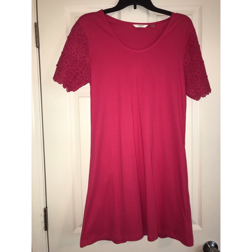 Hot pink casual dress